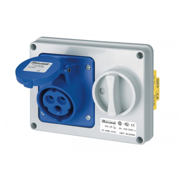Presa Incasso Interbloccata 2P+T IP65 16A 220V